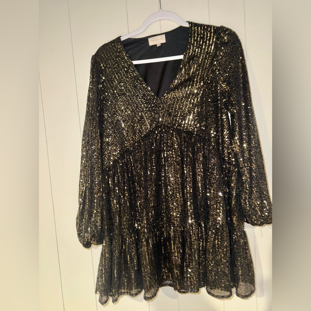 Gold Sequin Dress